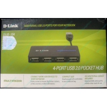 Карманный USB 2.0 концентратор D-Link DUB-104 в Быково, USB хаб DLink DUB104 (Быково)